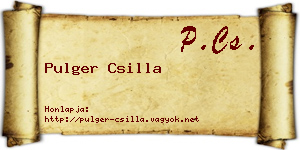 Pulger Csilla névjegykártya